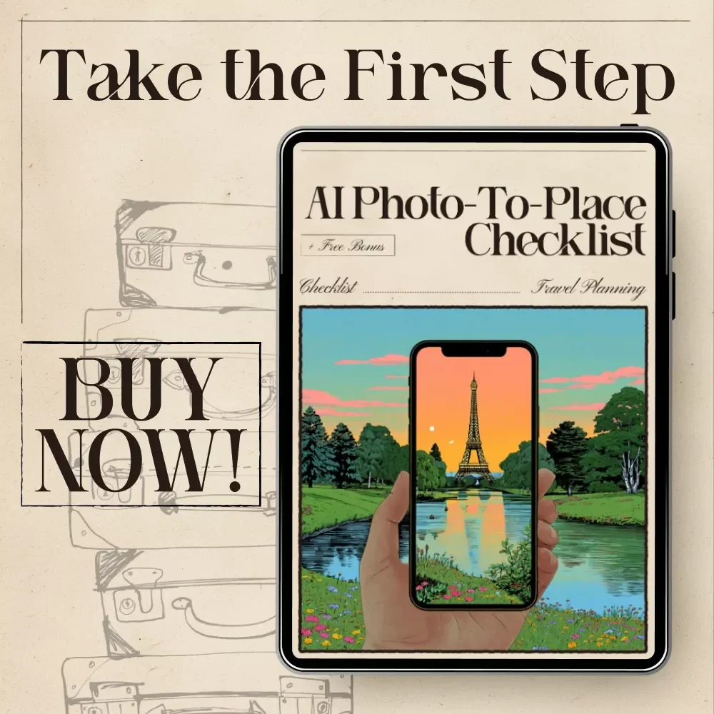 AI Photo-to-Place Checklist | SEO-Friendly Travel Inspo Guide | Digital Download for ai that suggests places based on your photos | Wanderlust Prompt Tool