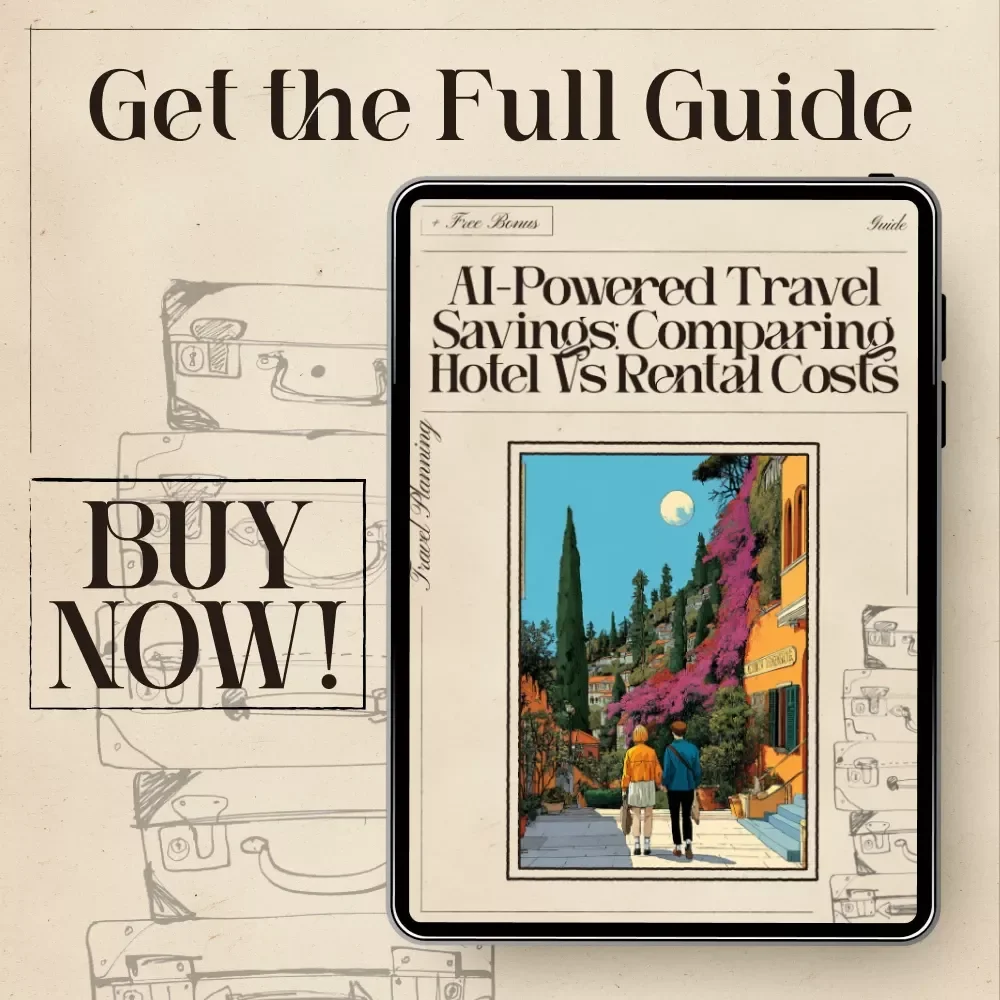 AI-Powered Travel Savings: Comparing Hotel vs Rental Costs – Smart Budget Travel Guide for Savvy Planners | Use AI to Compare Hotel vs Rental Total Cost | Digital Download