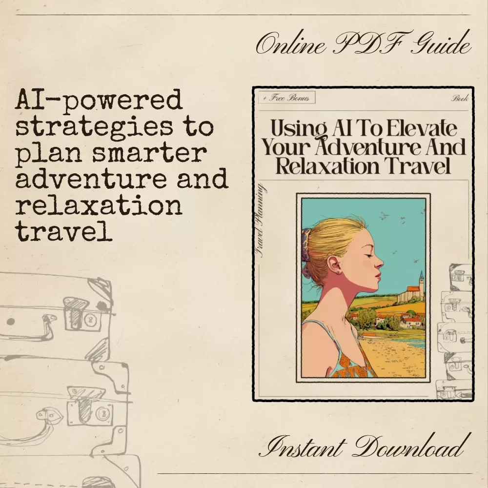 Using AI to Elevate Your Adventure and Relaxation Travel | AI Travel Guide eBook for Smarter Trip Planning, Adventure Travel, Relaxation Travel, Digital Download
