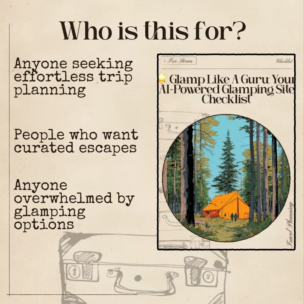Glamp Like a Guru: Your AI-Powered Glamping Site Checklist | Ultimate Digital Download for Stress-Free Trip Planning | AI for Glamping Site Recommendations Guide