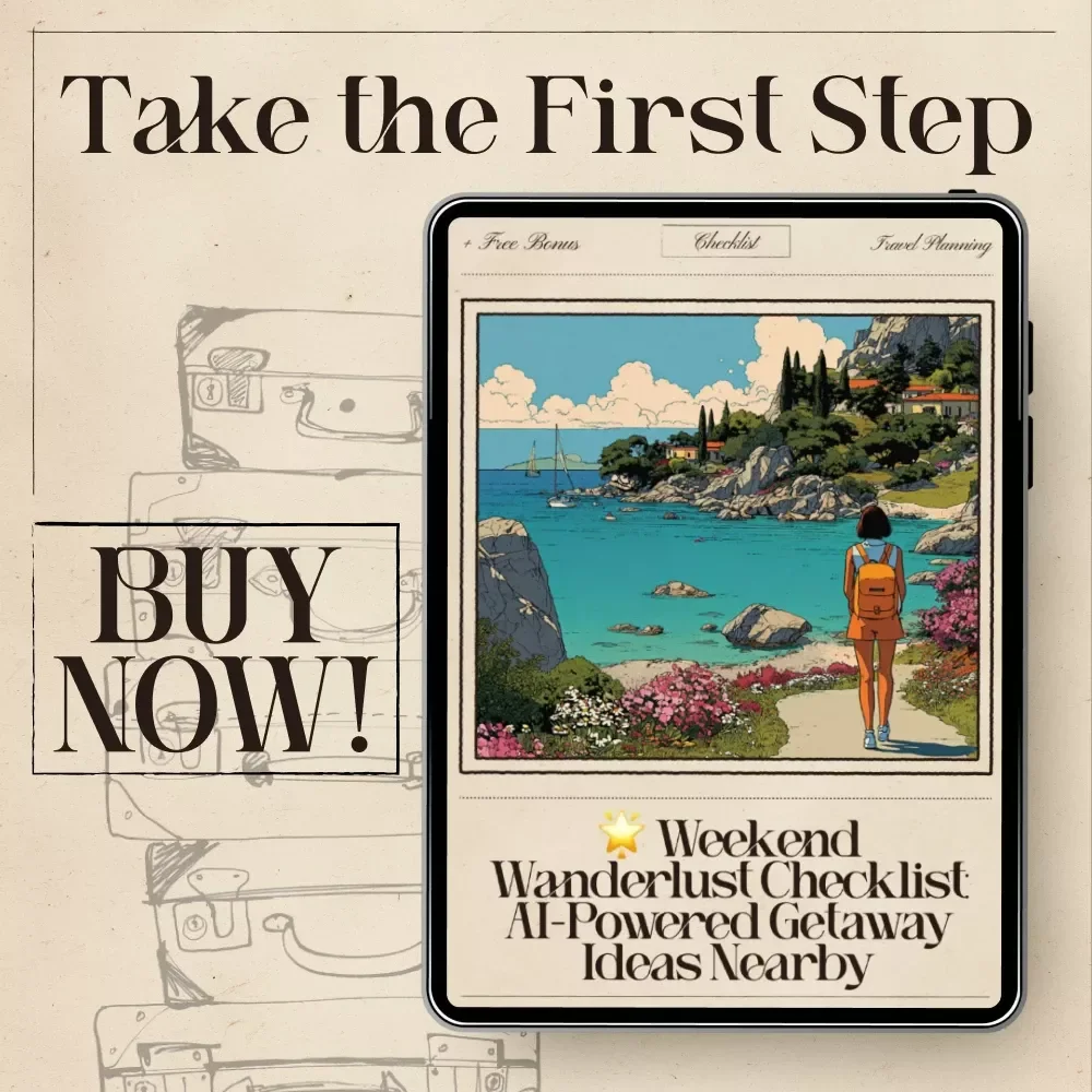 Weekend Wanderlust Checklist: AI-Powered Getaway Ideas Nearby – Printable Travel Planner, Quick Trip Guide, Digital Weekend Escape Checklist, hidden weekend gems near me