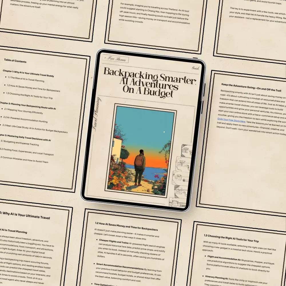 Backpacking Smarter: AI Adventures on a Budget | Ultimate Digital Guide for Travelers | AI for Backpacking Trip on a Budget Route Planner, Expense Strategy & Smart Travel Toolkit