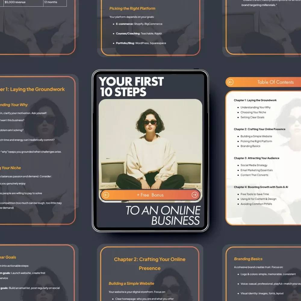 Your First 10 Steps to an Online Business: A Simple Guide to Starting Your Dream Business Online