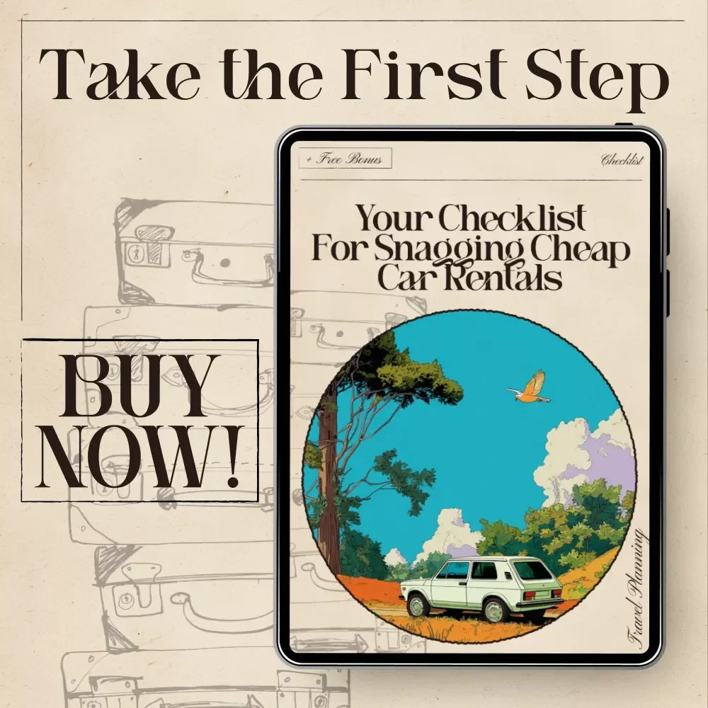 Your Checklist for Snagging Cheap Car Rentals | Budget Travel Guide, Printable Checklist, ai to find cheap car rentals Trip Planner, Digital Download