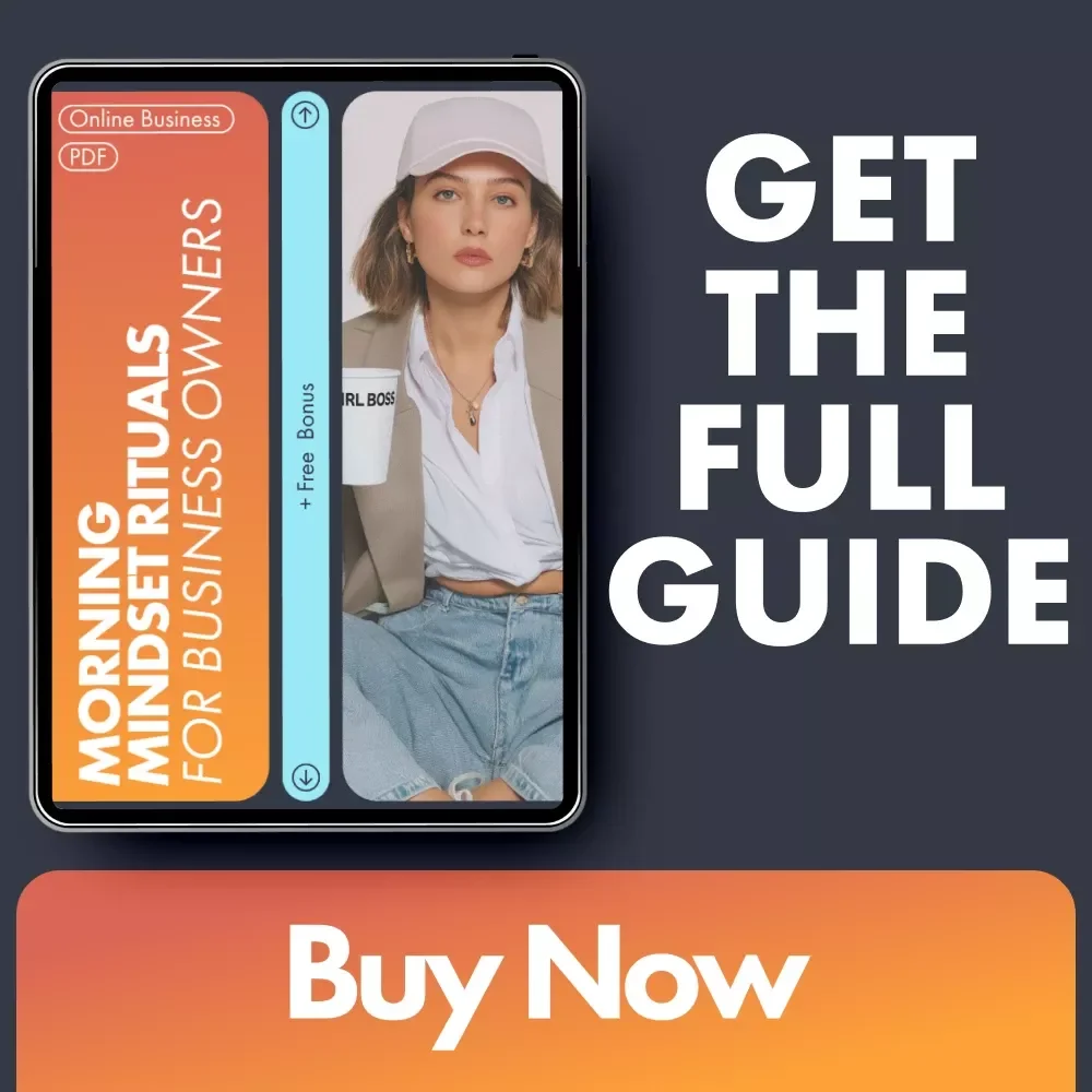 Morning Mindset Rituals for Business Owners Guide | Morning Mindset Routine for Business Owners | Productivity eBook for Entrepreneurs