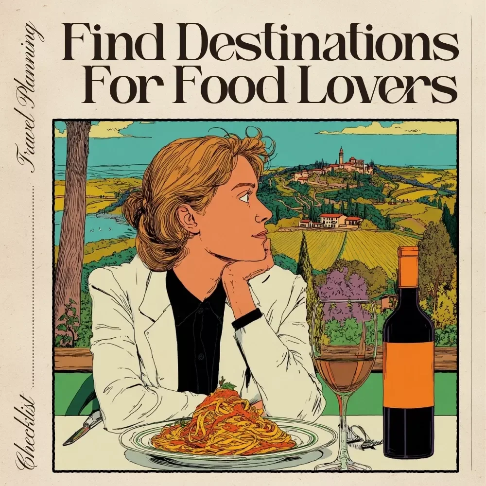 Let AI Guide You to the Ultimate Foodie Destinations | Printable Travel Checklist for Culinary Explorers | Smart Trip Planner Using AI to Find Destinations for Food Lovers