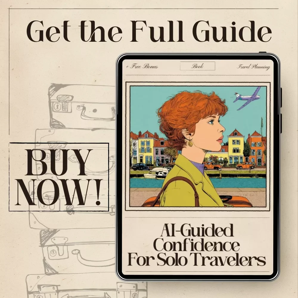 AI-Guided Confidence for Solo Travelers | Digital Travel Anxiety Guide, Solo Travel Mindset eBook, AI Travel Safety Planner, Confidence-Building Travel Toolkit