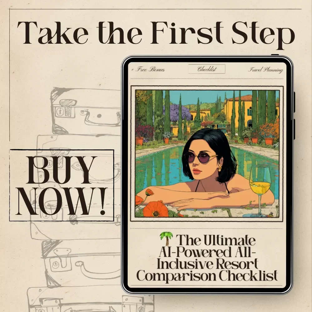 The Ultimate AI-Powered All-Inclusive Resort Comparison Checklist | Vacation Planner Printable | AI Travel Guide | Use ai to find all inclusive resort comparisons | Digital Download