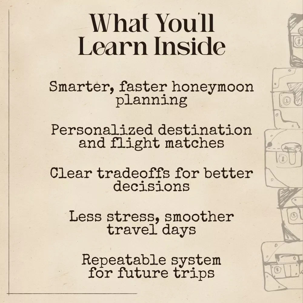 Your Dream Trip With the Magic of AI — Honeymoon Flight Planning Guide | Ebook for Couples Using AI to Book Flights for Honeymoons, Stress-Free Travel Planner, Digital Download