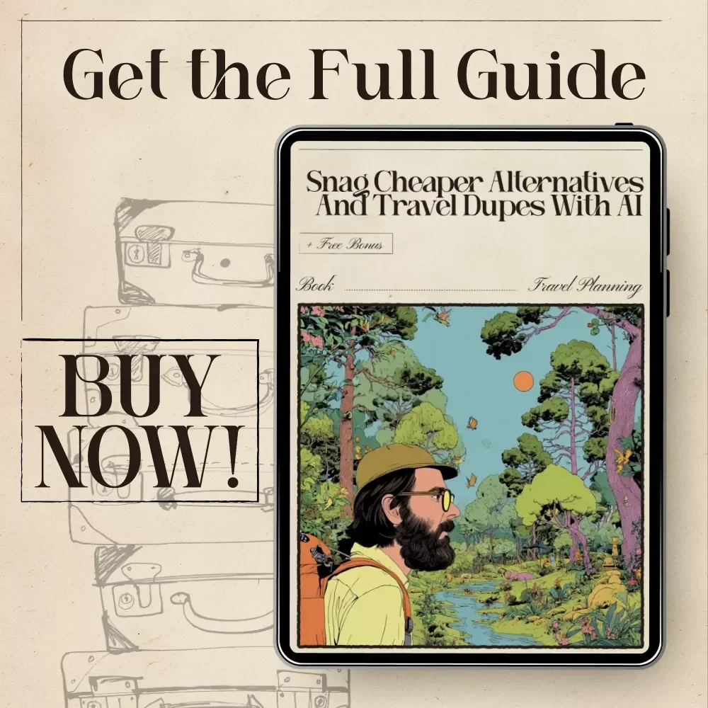 Snag Cheaper Alternatives and Travel Dupes with AI | Digital Travel Savings eBook | Learn How to Use AI to Find Travel Dupes Cheaper Alternatives | Smart Budget Travel Guide