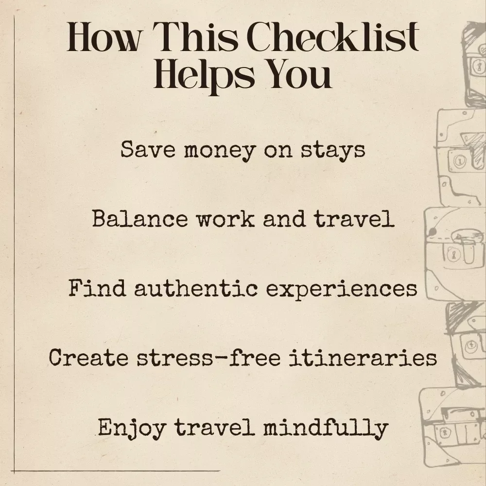 Wander Wisely: AI-Powered Slow Travel Checklist – Digital Travel Planner | Smart Companion for Mindful Explorers | Instant Download for Relaxed Adventures | ai for slow traveling hacks