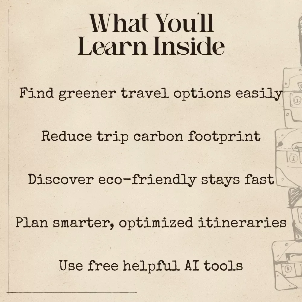 AI for Sustainable Adventures | Eco Travel Guide for Conscious Explorers | Digital Download for Using AI for Finding Sustainable Travel Options