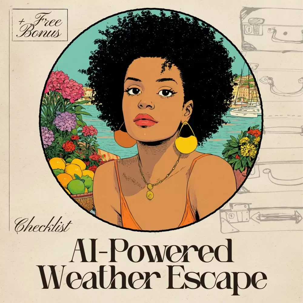 AI-Powered Weather Escape Checklist | Travel Weather Planner | Vacation Forecast Guide | Digital Download for Smart Trip Planning