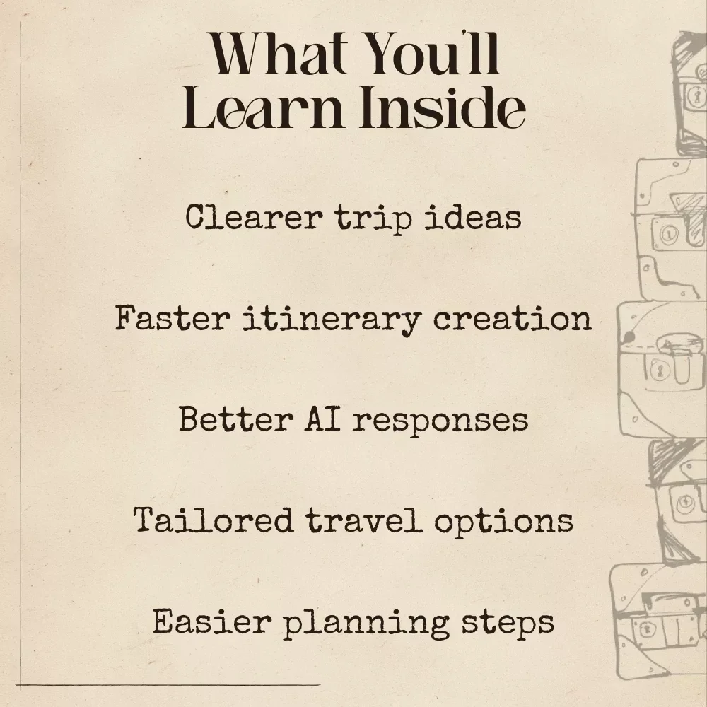 Mastering AI Prompts to Plan Your Perfect Trip | Travel Planning Guide | Easy Prompts for AI to Plan a Vacation | Digital Download