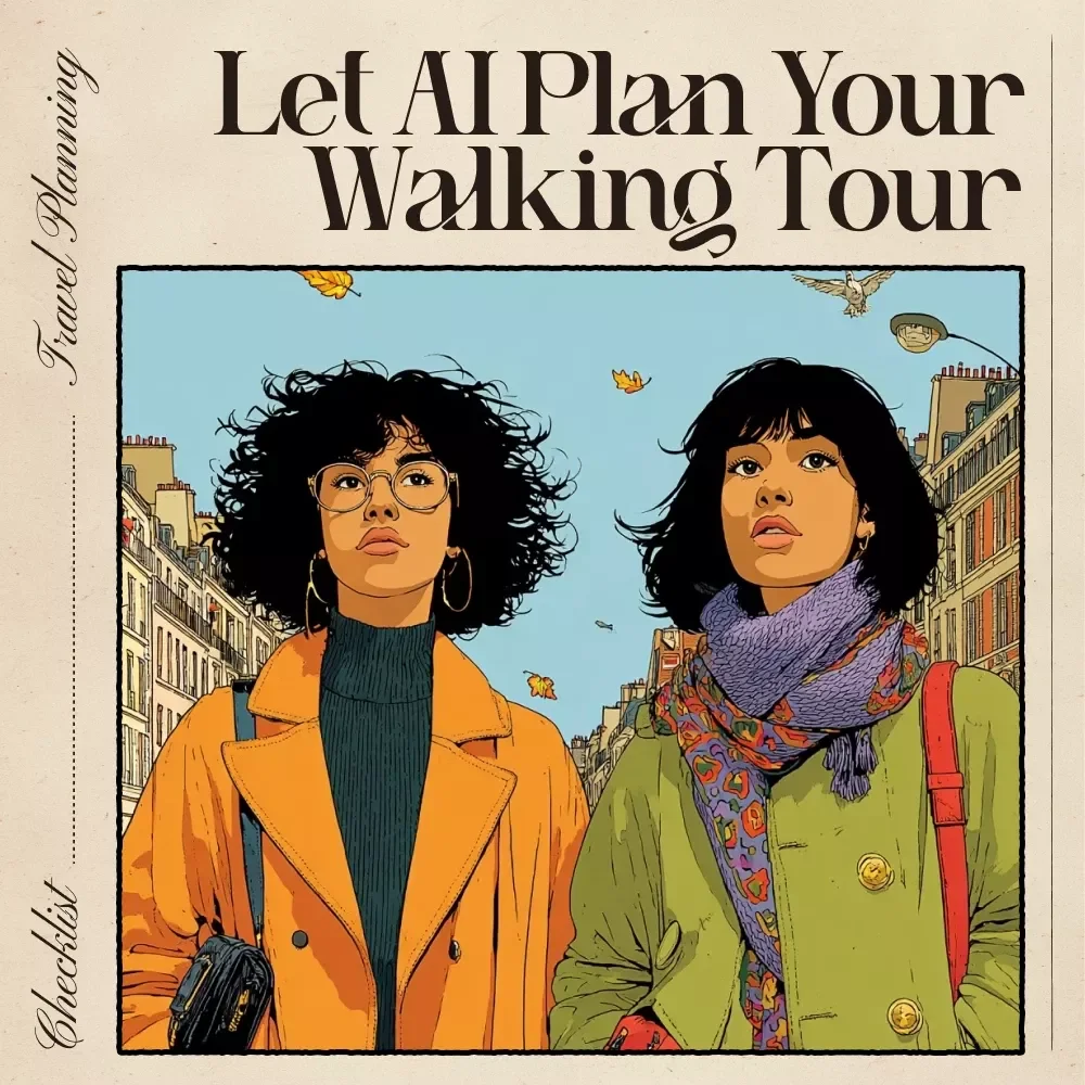 Let AI Plan Your Perfect Walking Tour | AI That Suggests Walking Tours | Printable Travel Planning Checklist for Personalized Adventures