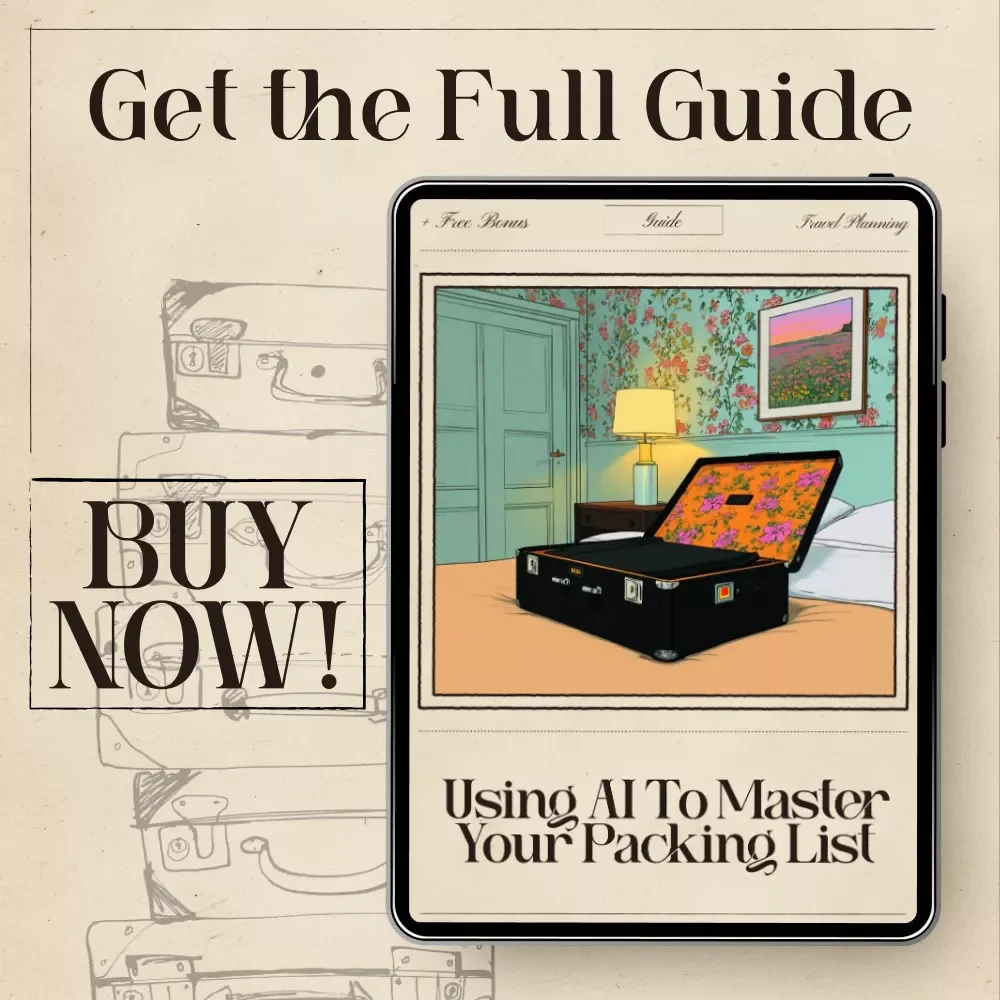 Using AI to Master Your Packing List | Ultimate Travel Guide for Smarter Trips | Digital Download for How to Use AI for Travel Packing List Optimization