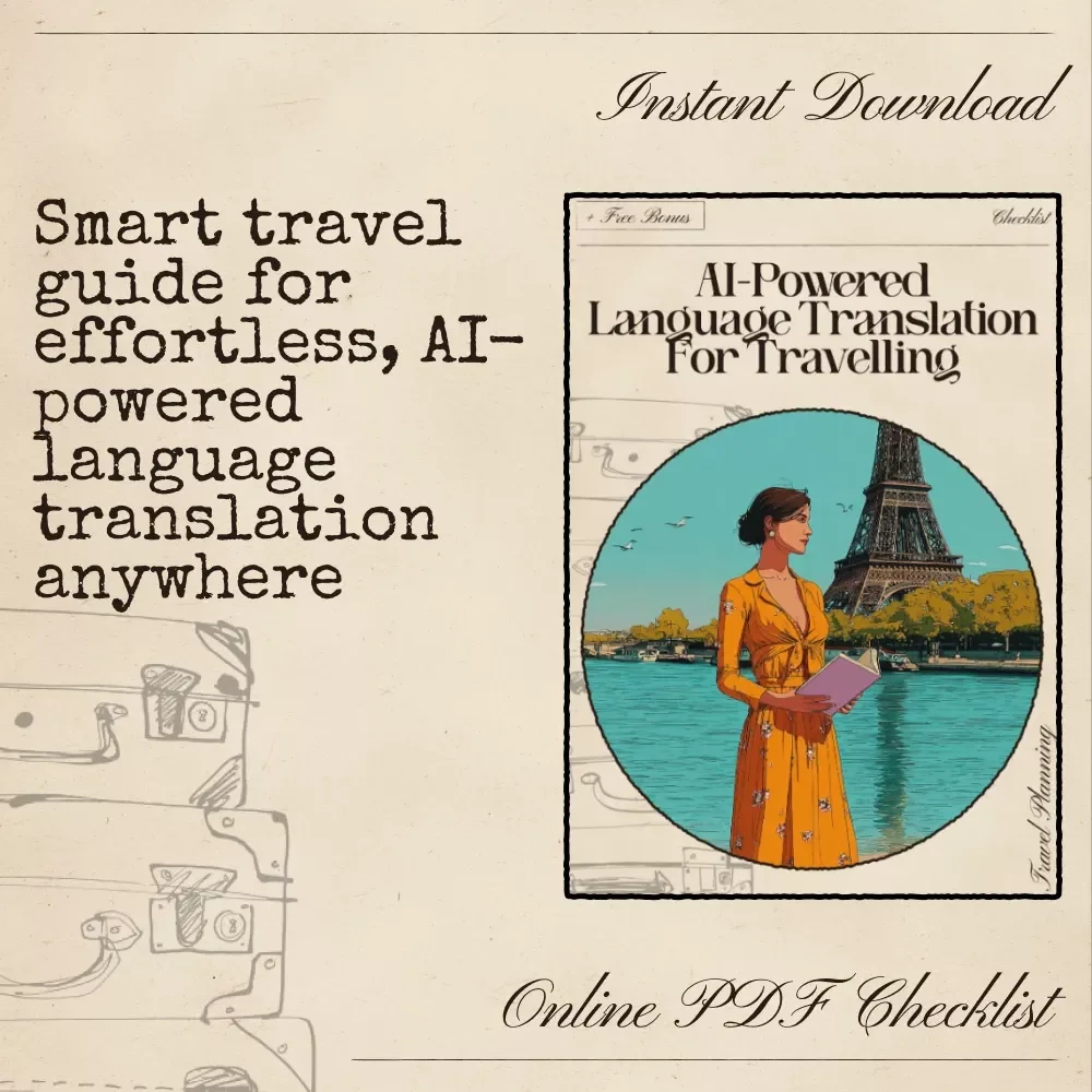 AI-Powered Language Translation for Travelling | Ultimate Editable Checklist for Stress-Free Global Adventures | Instant Communication Guide for Travelers | ai powered language translation for travel