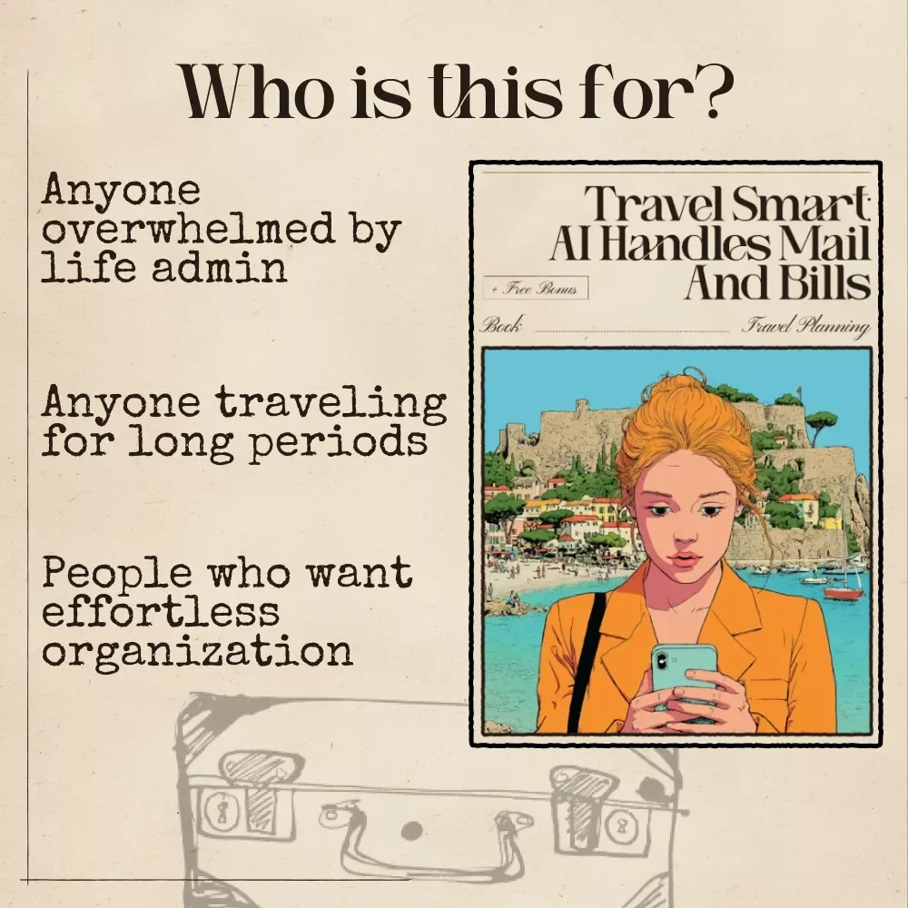 Travel Smart: AI Handles Mail and Bills – Long-Term Travel eBook, Digital Nomad Guide, AI to Manage Mail and Bills While Traveling Long Term