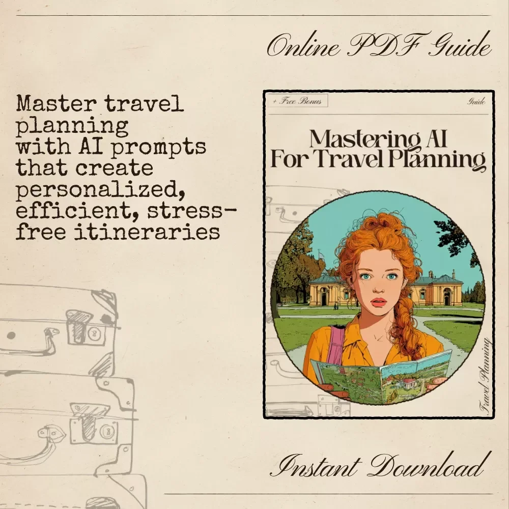 Mastering AI for Travel Planning – Ultimate Digital Guide for Smarter Trips | Prompt Engineering for Travel Planning AI | Editable PDF Download