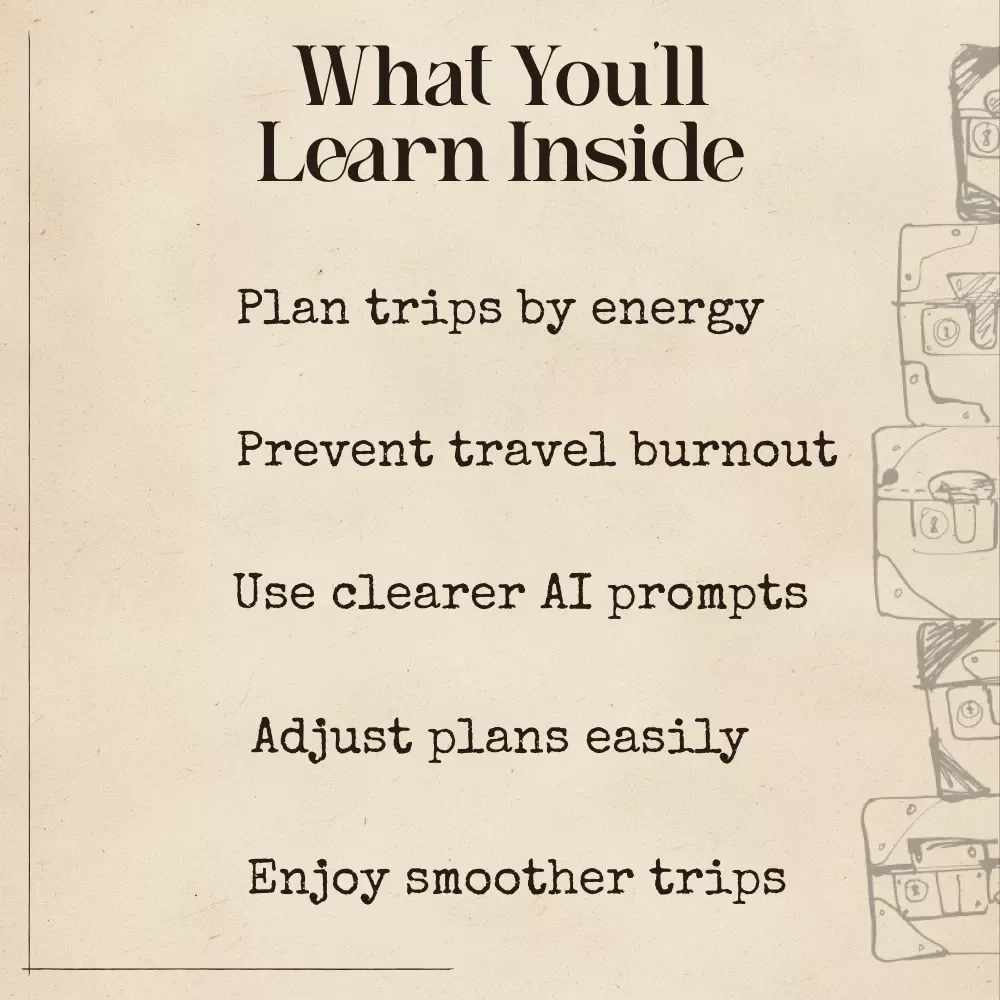 Energy-Aware Adventures: Let AI Plan Your Perfect Trip – Digital Travel Guide, AI Travel Planner, Energy-Aware Itinerary eBook for Smart & Stress-Free Trips