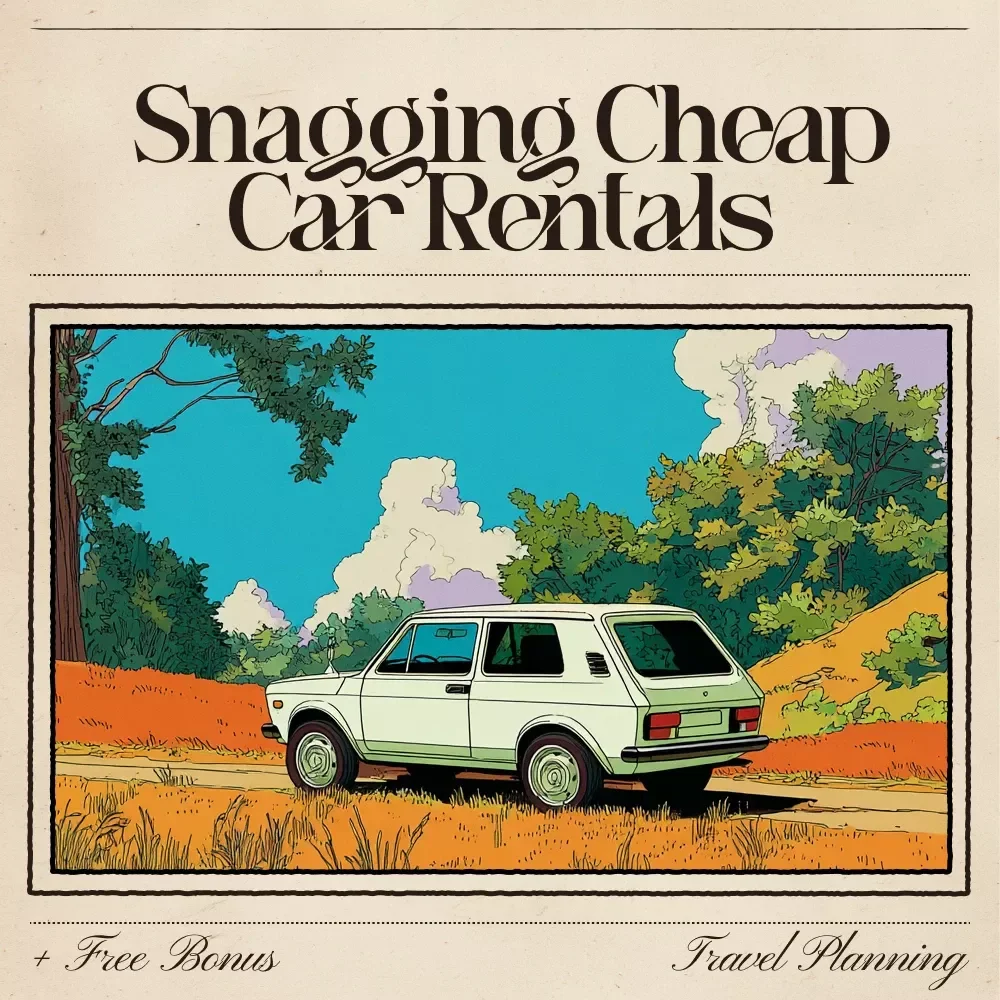 Your Checklist for Snagging Cheap Car Rentals | Budget Travel Guide, Printable Checklist, ai to find cheap car rentals Trip Planner, Digital Download