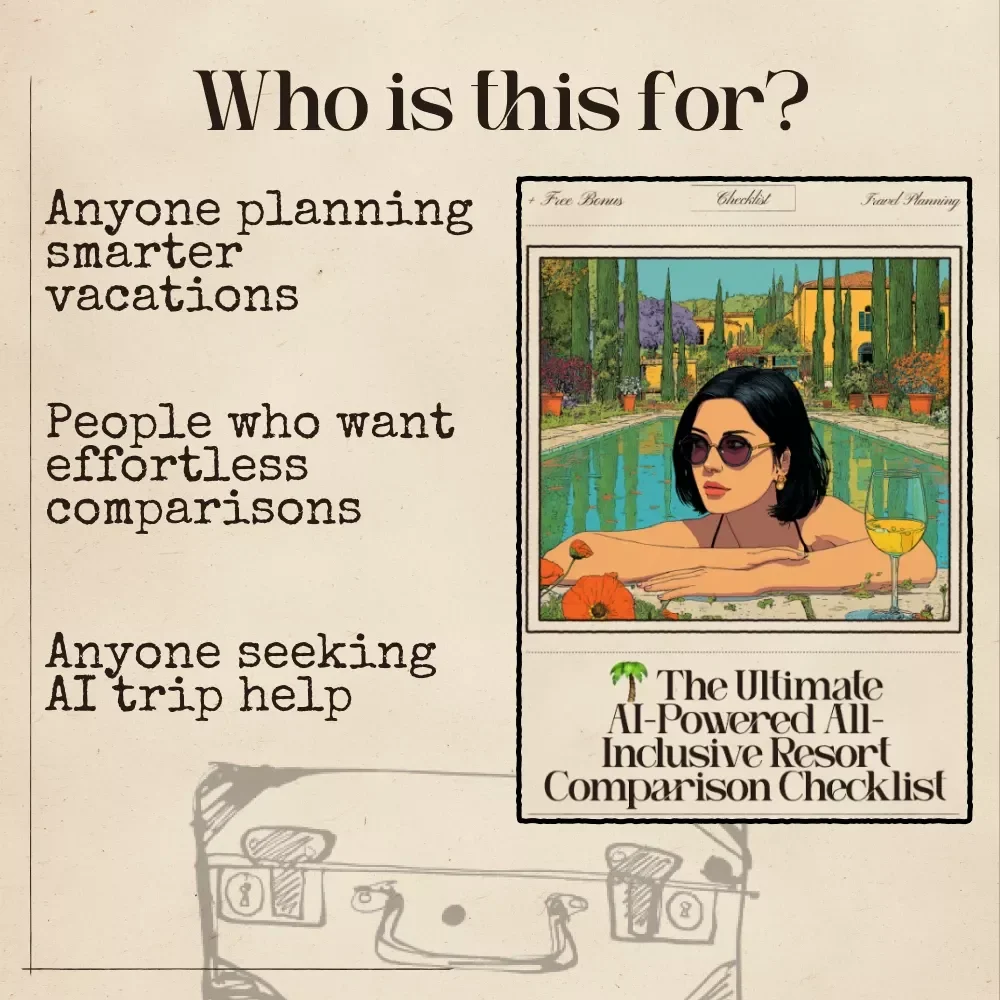 The Ultimate AI-Powered All-Inclusive Resort Comparison Checklist | Vacation Planner Printable | AI Travel Guide | Use ai to find all inclusive resort comparisons | Digital Download