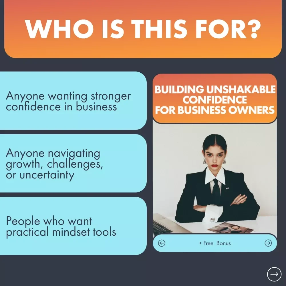 Building Unshakable Confidence for Business Owners | Confidence Building for Business Owners eBook | Entrepreneur Mindset Guide for Consistent Growth
