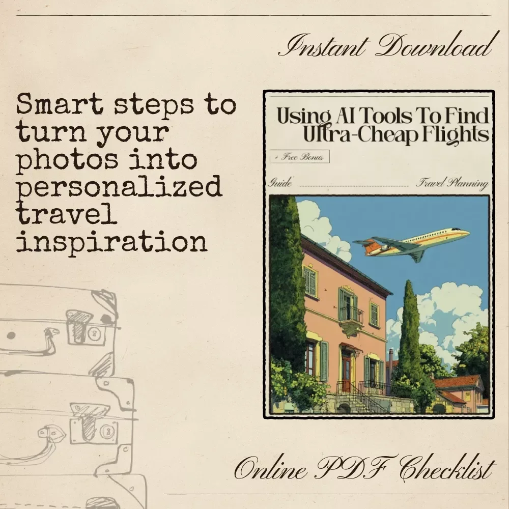 AI Photo-to-Place Checklist | SEO-Friendly Travel Inspo Guide | Digital Download for ai that suggests places based on your photos | Wanderlust Prompt Tool