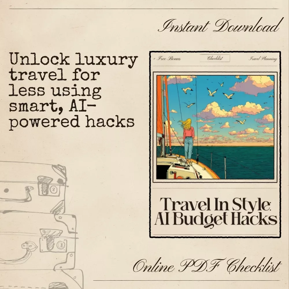 Travel in Style: AI Budget Hacks – Ultimate Luxury Travel Checklist for Smart Jetsetters | ai luxury travel hacks on a budget | Digital Download