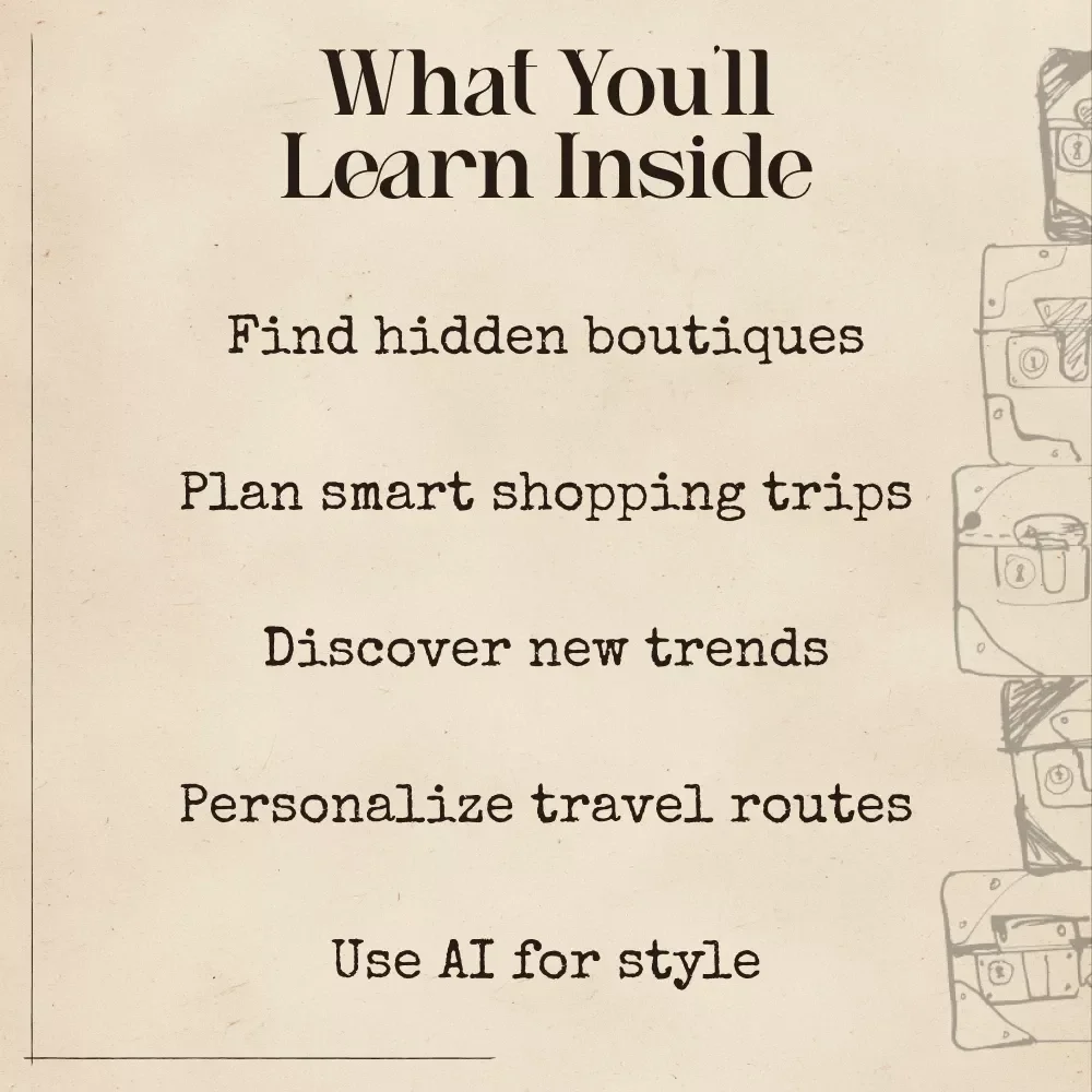 AI-Powered Tours of the World’s Shopping Capitals | Digital eBook for Fashion Travelers | ai for fashion and shopping capital tours
