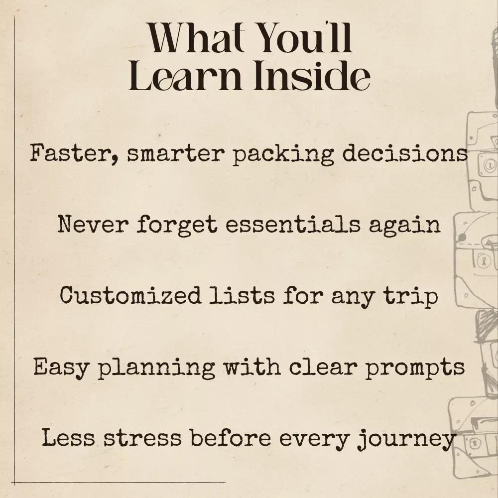 Using AI to Master Your Packing List | Ultimate Travel Guide for Smarter Trips | Digital Download for How to Use AI for Travel Packing List Optimization