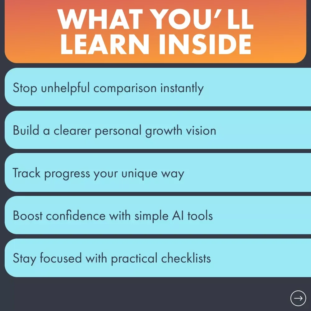Grow Without Comparing to Others | Entrepreneur Mindset Guide for Clarity, Confidence & How to Stop Comparing Your Business to Others | Digital Growth eBook for Creatives & Small Business Owners