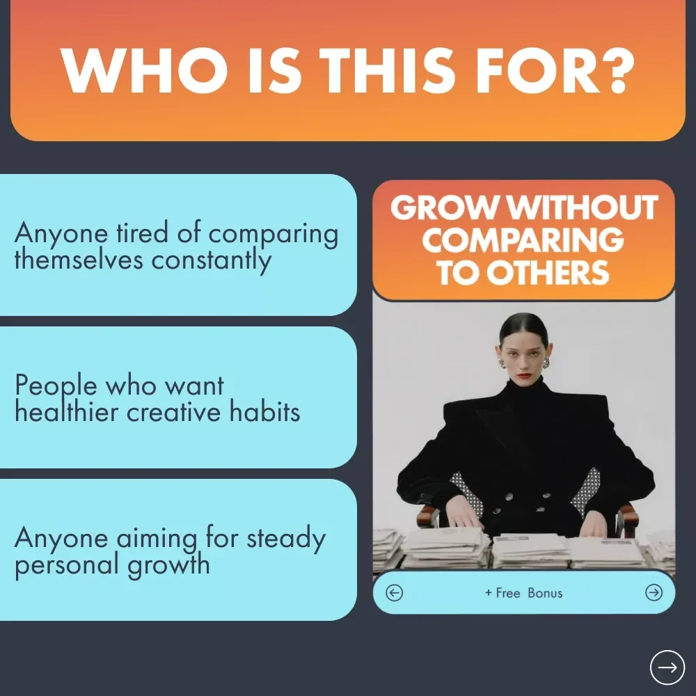 Grow Without Comparing to Others | Entrepreneur Mindset Guide for Clarity, Confidence & How to Stop Comparing Your Business to Others | Digital Growth eBook for Creatives & Small Business Owners