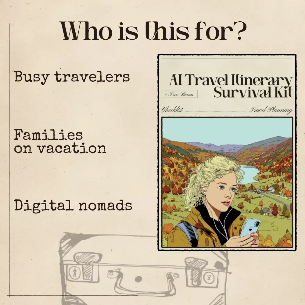 AI Travel Itinerary Survival Kit | Printable Travel Checklist | How to Use the Best AI Travel Itinerary Generators | Smart Planning Guide for Effortless Trips