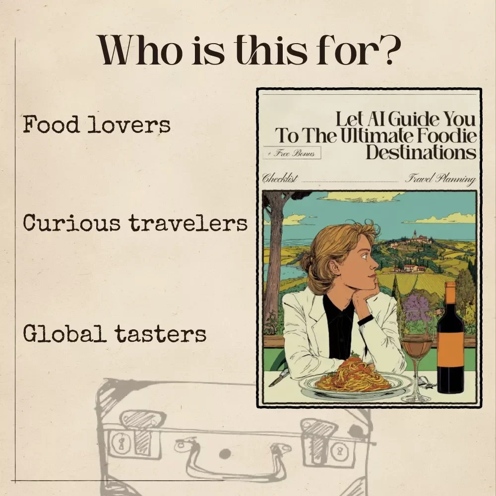 Let AI Guide You to the Ultimate Foodie Destinations | Printable Travel Checklist for Culinary Explorers | Smart Trip Planner Using AI to Find Destinations for Food Lovers
