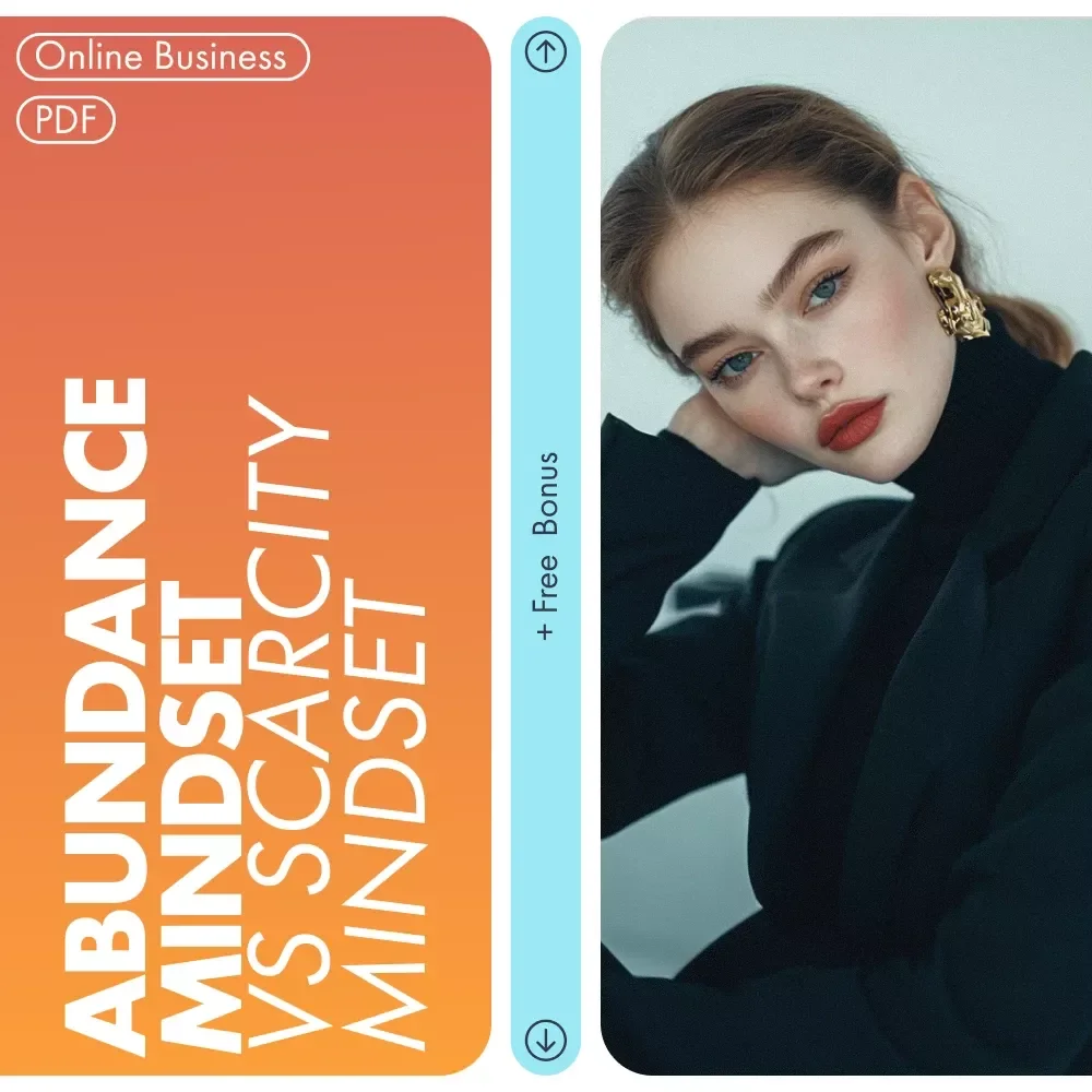 Abundance Mindset vs Scarcity Mindset Guide | Business Mindset Workbook | Entrepreneur Mindset Shift | Digital Download