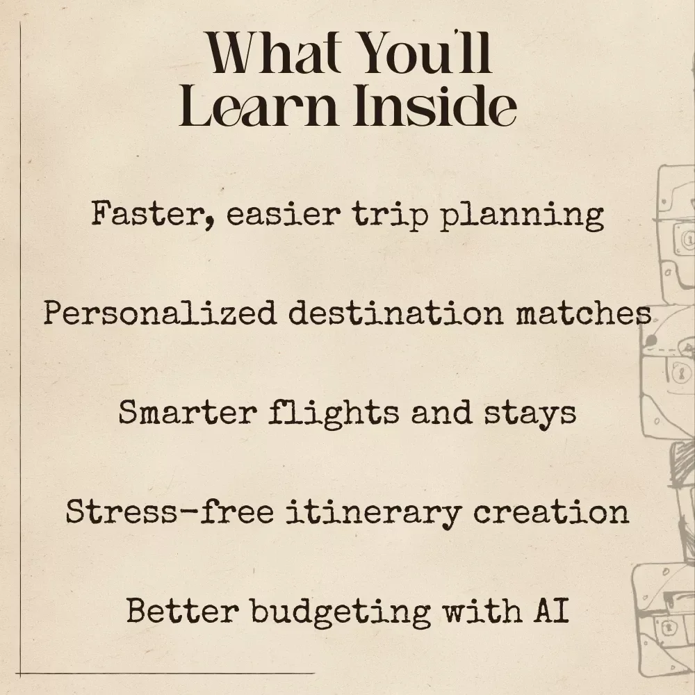 AI Travel Buddy to Plan Your Dream Vacation | Ultimate Ebook Guide for Stress-Free Trips | Free AI Tools for Vacation Planning | Digital Download Travel Planner