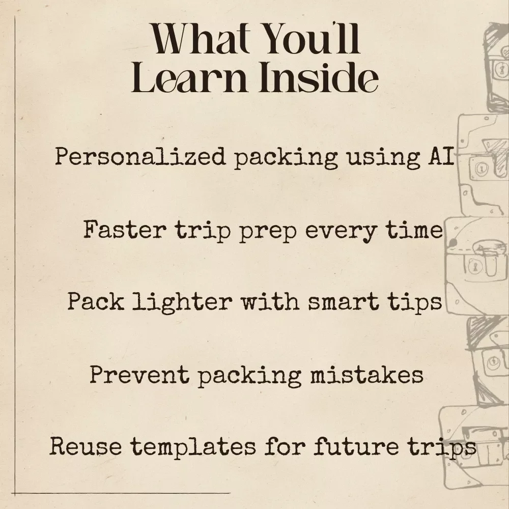 AI Packing Organizer for International Travel – Digital Download Travel Guide, Smart Packing Checklist, Space-Saving Suitcase Planner, Printable eBook for Stress-Free International Trips