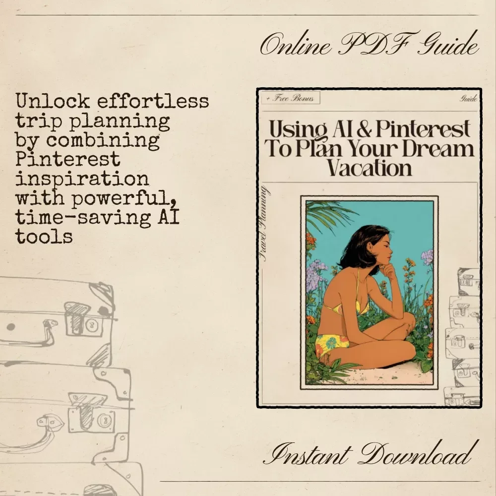 Using AI & Pinterest to Plan Your Dream Vacation – Ultimate Travel Planning Guide | AI Using Pinterest to Plan a Vacation | Digital Download