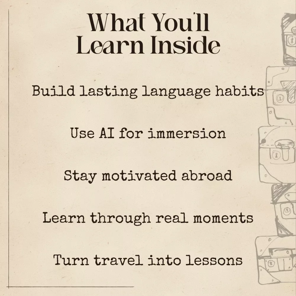 Mindful Learning for Language Travelers – Slow Immersion Guide with AI | Learn Naturally While Abroad | Digital Download for ai for learning a language slowly while abroad