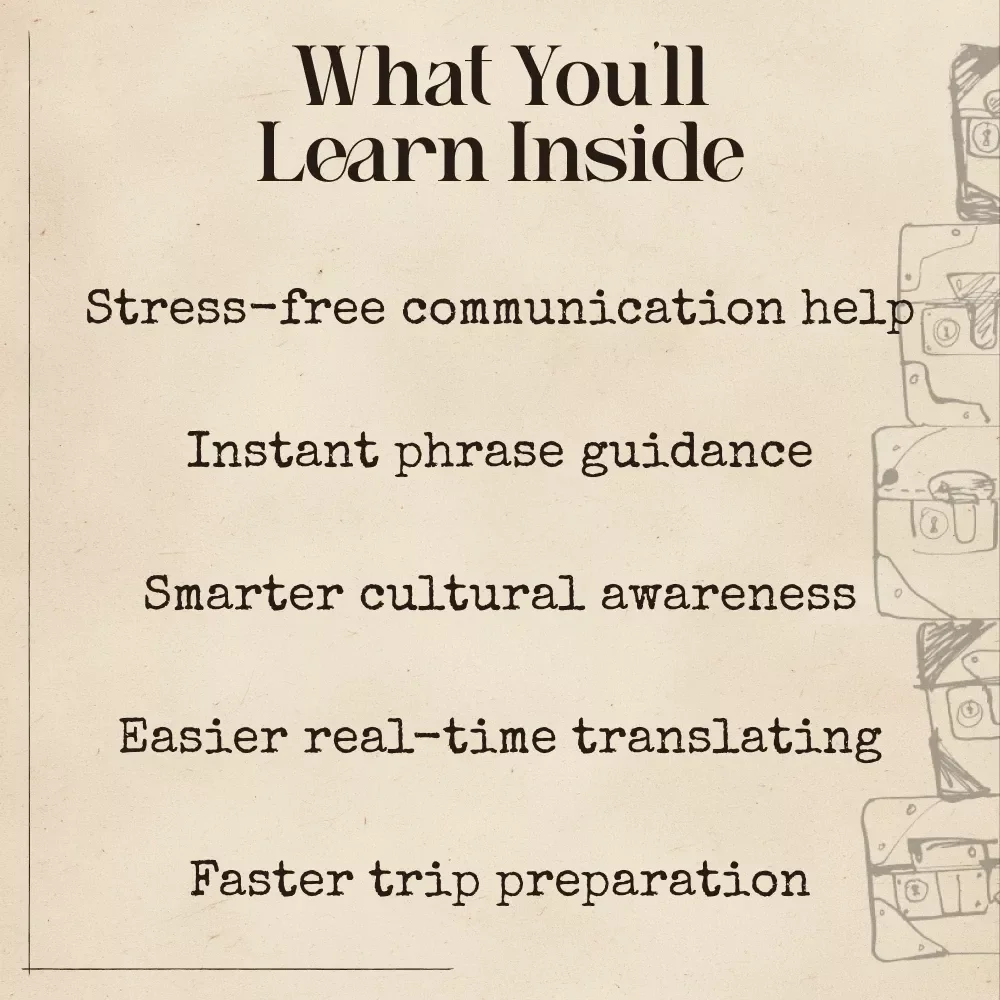 AI Language Help for Traveling Abroad Ebook | Digital Travel Translator Guide | AI-Powered Phrase Prep & Communication Support for Any Destination
