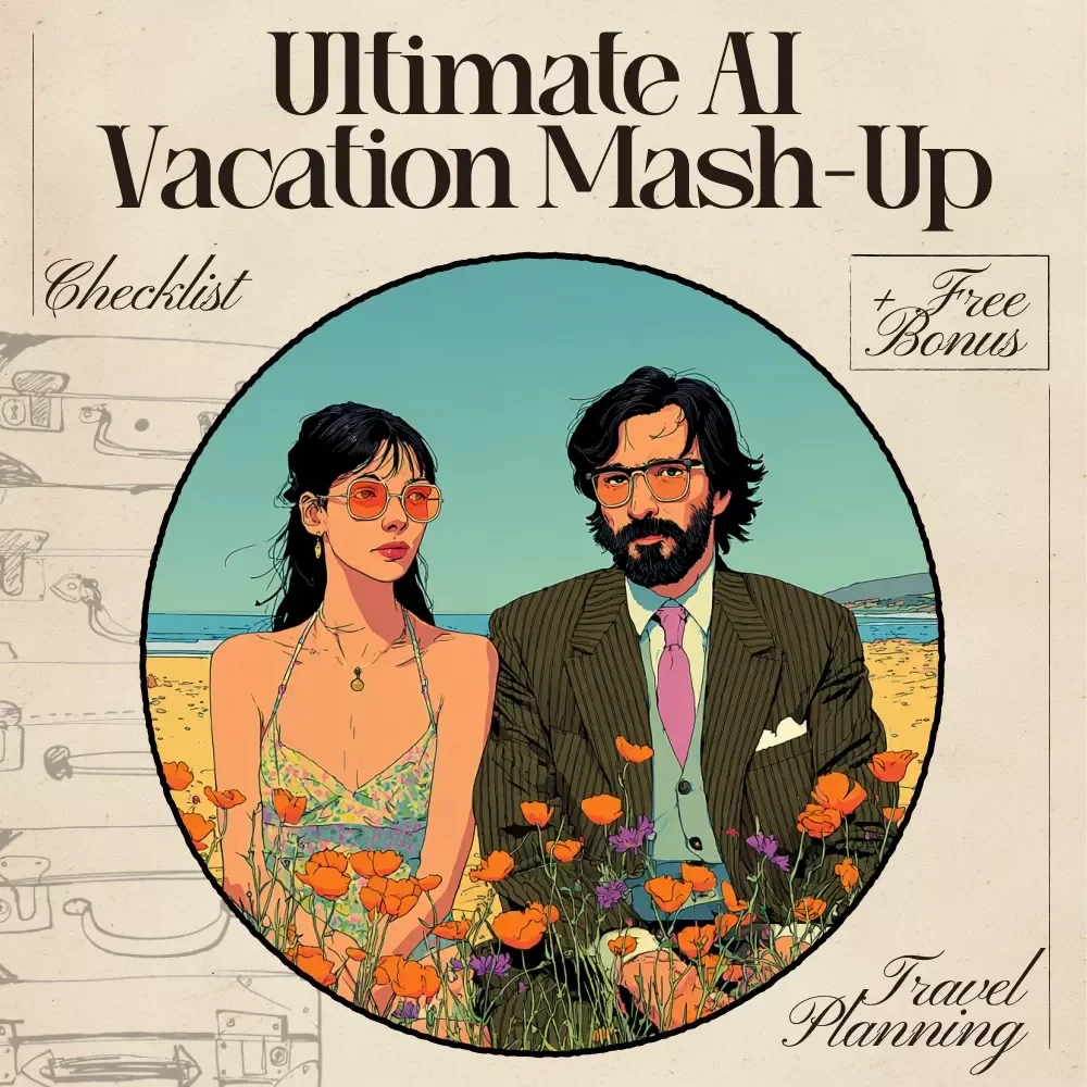 Ultimate AI Vacation Mash-Up Checklist | Travel Planning Guide | Digital Download for Multi-Trip Adventures, AI Trip Planner Companion, Vacation Itinerary Builder