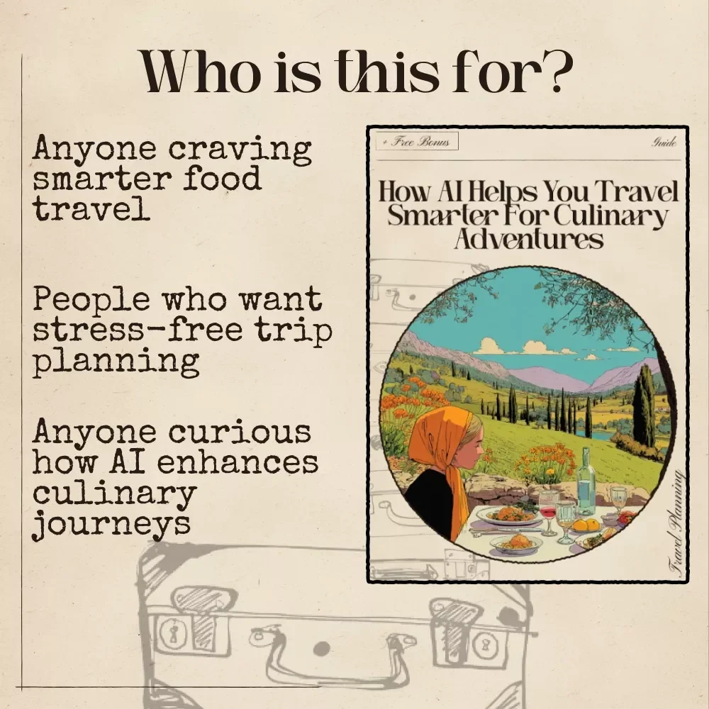 How AI Helps You Travel Smarter for Culinary Adventures | Digital Guide for Food Travelers | AI Planning Tips + ai for booking flights for culinary tours | eBook for Culinary Trip Strategy