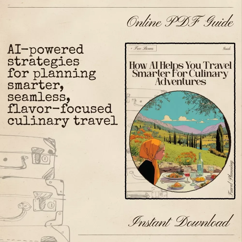 How AI Helps You Travel Smarter for Culinary Adventures | Digital Guide for Food Travelers | AI Planning Tips + ai for booking flights for culinary tours | eBook for Culinary Trip Strategy