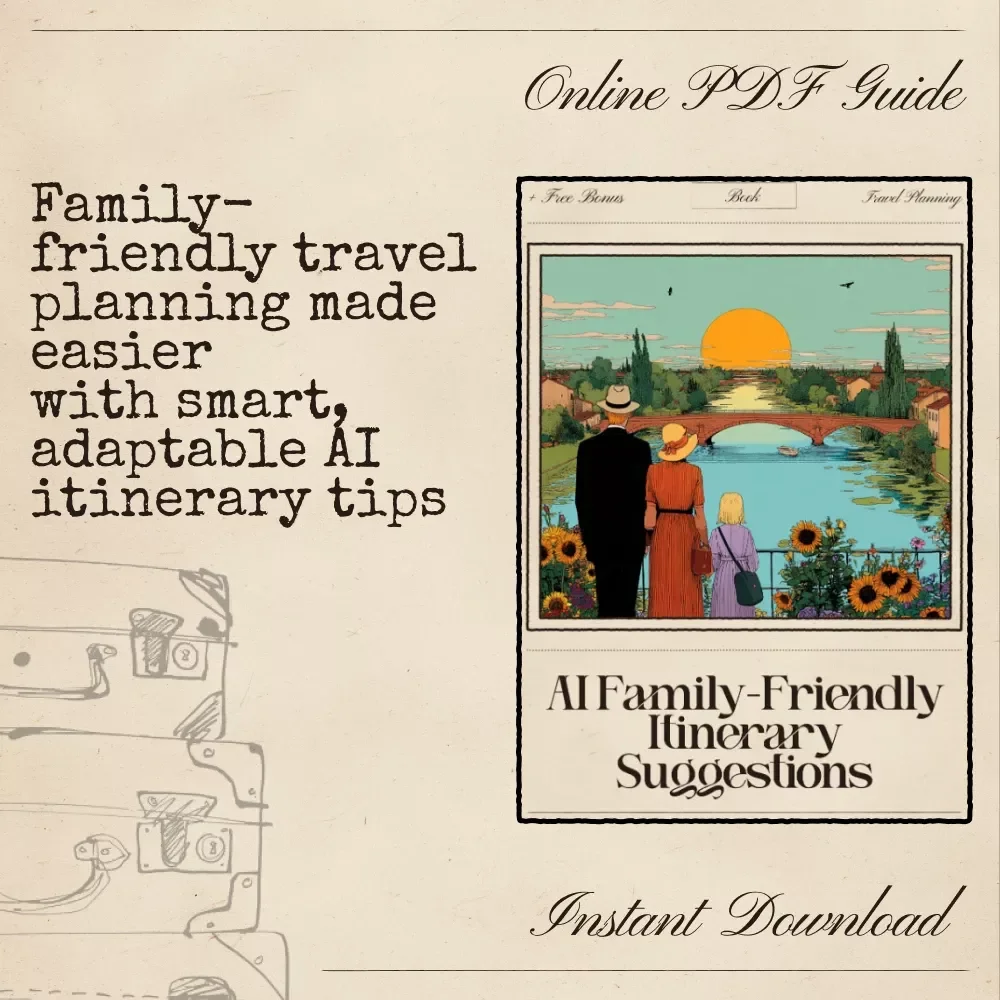 AI Family-Friendly Itinerary Suggestions | Editable Travel Ebook Guide for Parents | AI Language Help for Traveling Abroad | Family Trip Planner