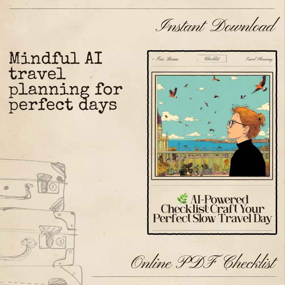 AI-Powered Checklist: Craft Your Perfect Slow Travel Day – Digital Download Guide, eBook & Checklist for Mindful Travel Planning