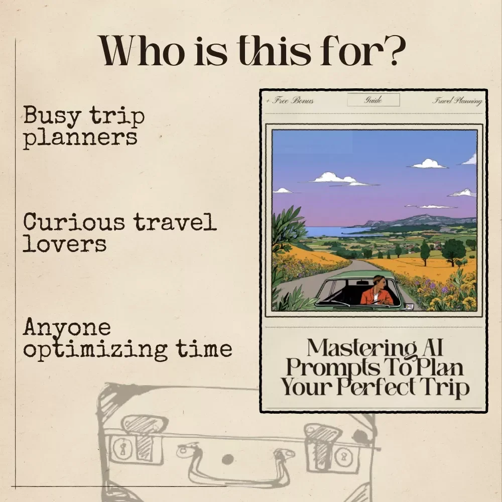 Mastering AI Prompts to Plan Your Perfect Trip | Travel Planning Guide | Easy Prompts for AI to Plan a Vacation | Digital Download