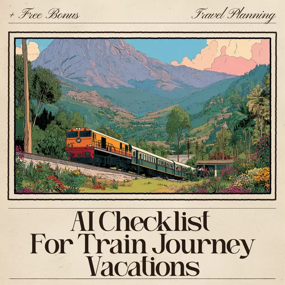 Track Your Dream: The Ultimate AI Checklist for Train Journey Vacations – Digital Download Guide for Scenic Rail Travel, AI Trip Planning, Train Vacation Planner, Travel Checklist