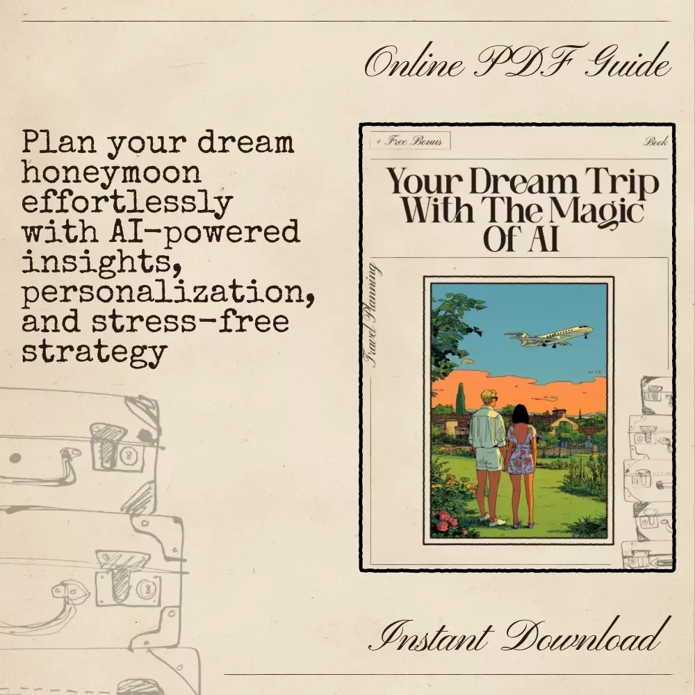 Your Dream Trip With the Magic of AI — Honeymoon Flight Planning Guide | Ebook for Couples Using AI to Book Flights for Honeymoons, Stress-Free Travel Planner, Digital Download