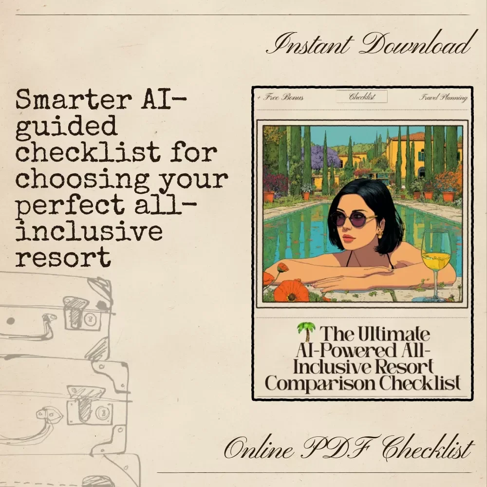 The Ultimate AI-Powered All-Inclusive Resort Comparison Checklist | Vacation Planner Printable | AI Travel Guide | Use ai to find all inclusive resort comparisons | Digital Download